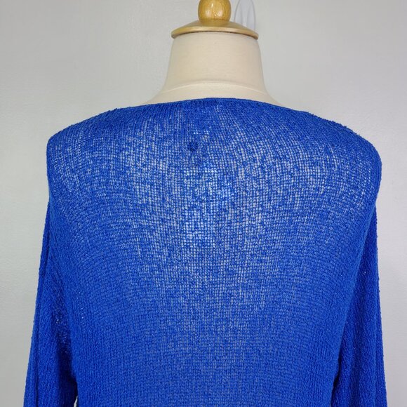 Kaktus Blue Loose Knit Stretchy Open Front Cardigan Shrug NEW NWT Size XXL - Picture 7 of 15